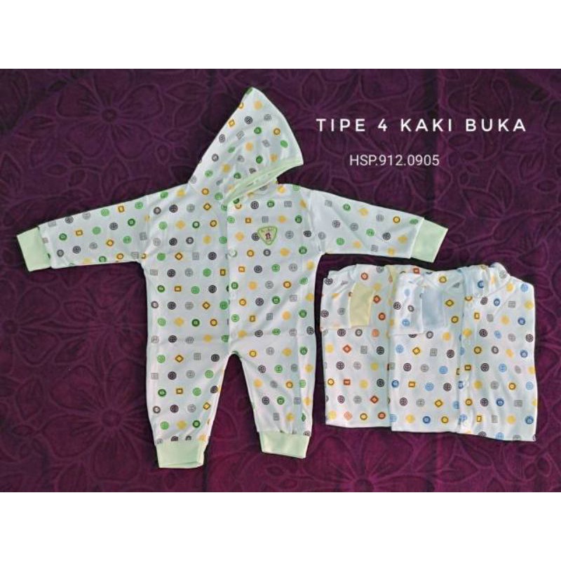 3pcs Jumper bayi kaki terbuka dan tertutup / Jumper bayi newborn katun halus