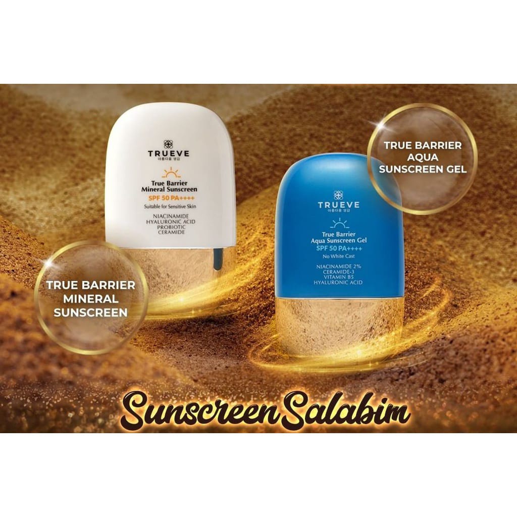 Trueve True Barrier Mineral Sunscreen | Barrier Aqua Sunscreen Gel 30gr