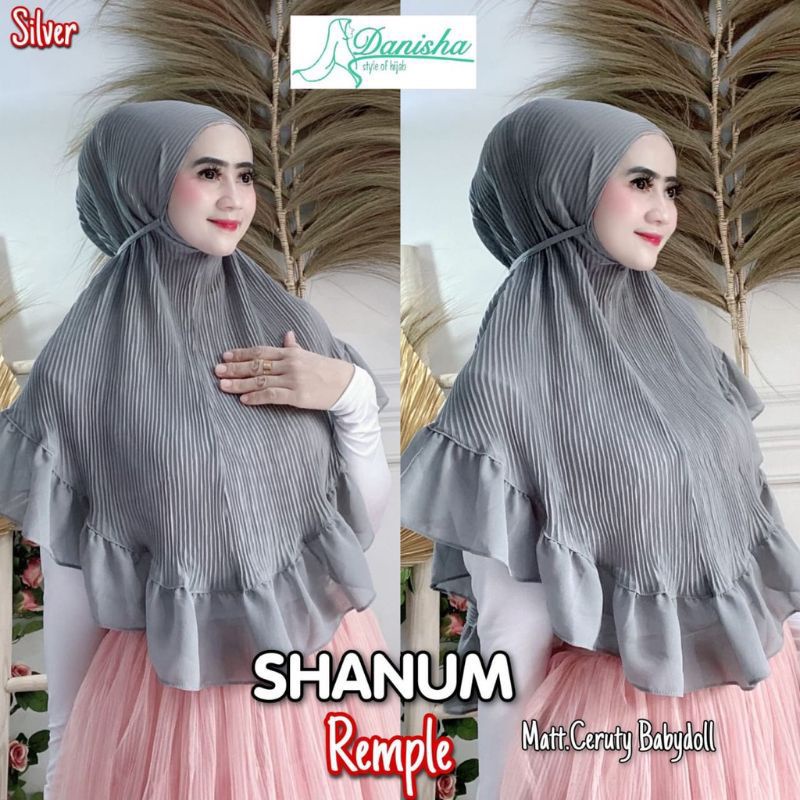 jilbab Bergo Maryam Plisket Jumbo/Hijab Instan Jumbo Plisket Lidi/Bergo Plisket Kerut