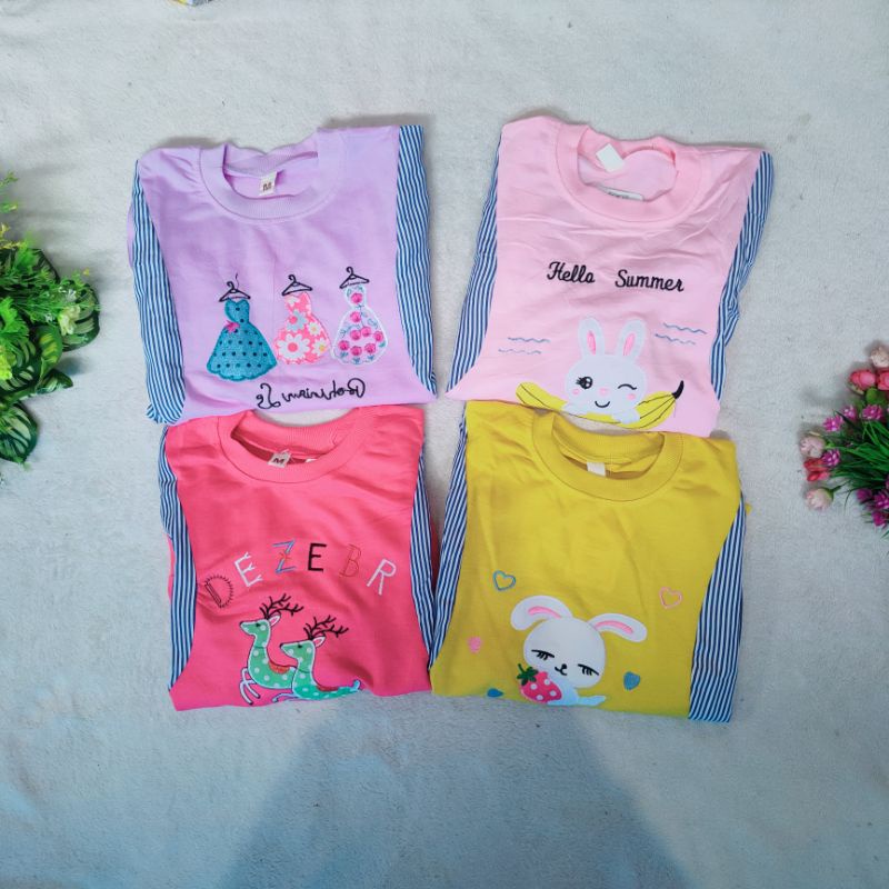 Kaos anak 4 5 6 7 tahun premium baju anak cewek perempuan