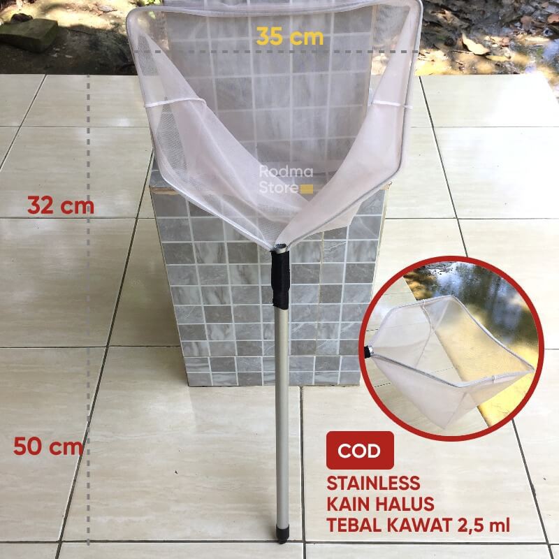 SARINGAN SEROKAN KOI M 35cm SEROK SESERAN JARING LAMIT IKAN KOI MURAH aluminium