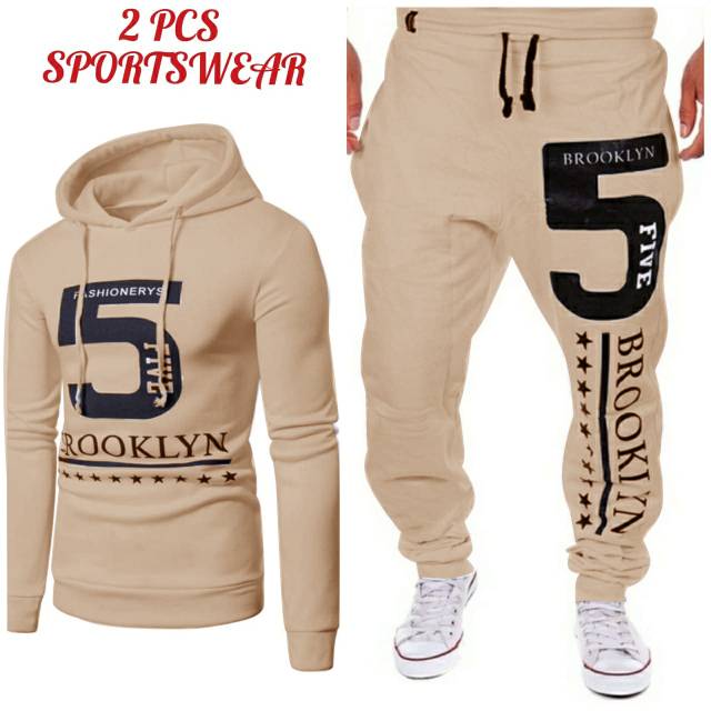 TOTOTAshop.Setelan pakaian pria BROOKLYNCS.Bahan babyterrys full,motif sablon halus.