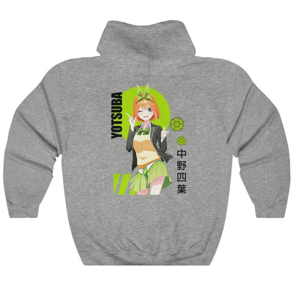 Hoodie Yotsuba Nakano Kawaii Unisex The Quintessential Quintuplets Cotton Fleece