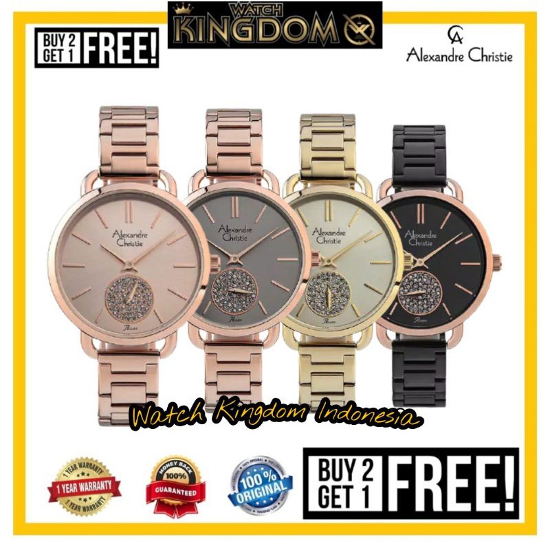 Promo Jamtangan wanita Alexandre christie ac2907 / ac 2907 diamond Original garansi resmi 1thn