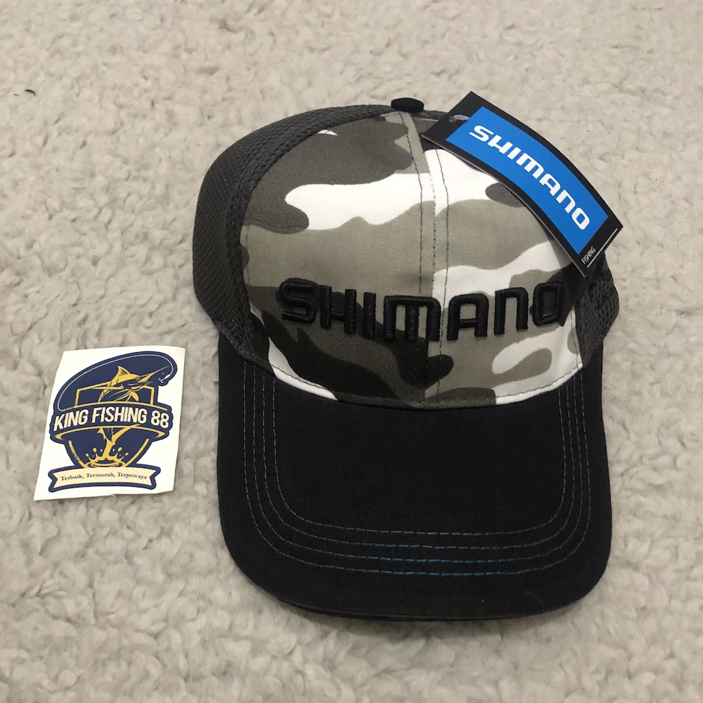 Topi Pancing Original SHIMANO Motif Abri Army Abu Keren Bagus Limited Edition Murah