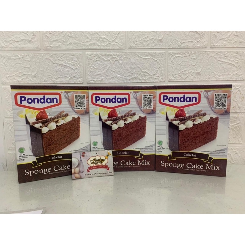 

Pondan Sponge Cake Cokelat 400gr