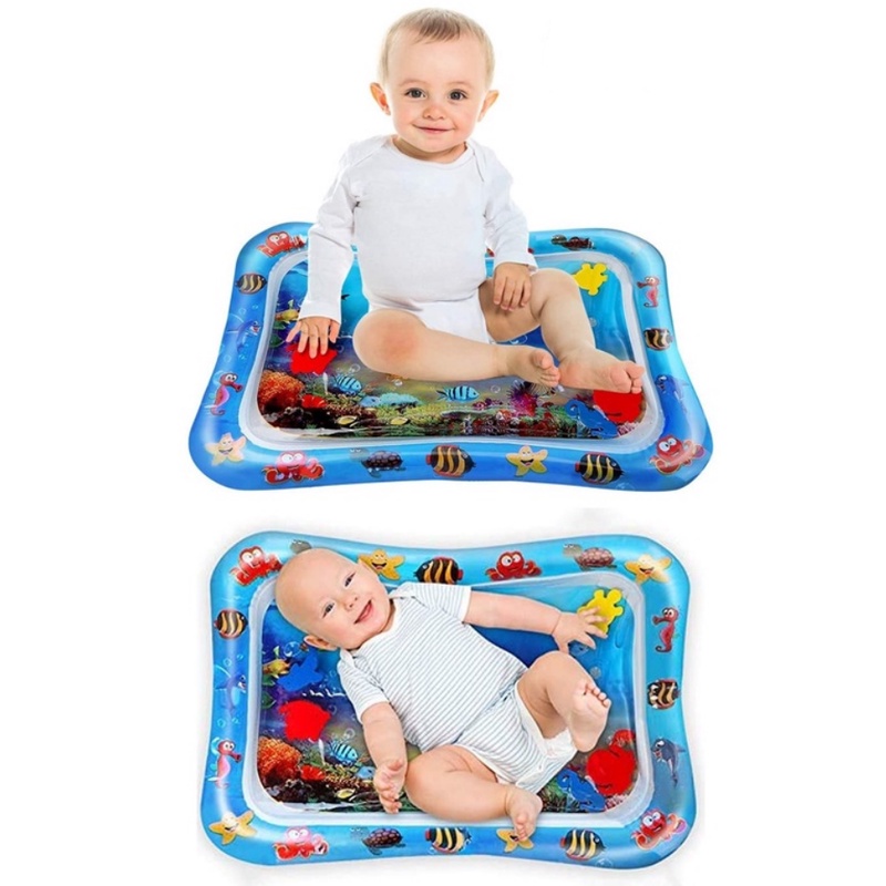 Matras Bermain Air Bayi/Baby Water Playmat/Tiup Keset Air/Playmat Air Bayi