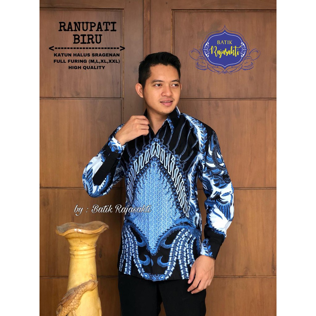 RANUPATI BIRU RAJASAKTI KEMEJA BATIK SOLO PRIA LENGAN PANJANG PENDEK LAPIS FURING ATASAN PREMIUM MODERN KATUN HALUS ABISEKA ADHIMUKTI ADHIRAJASA ADI PRAMANA TWO ADINATA ADIYAMA TOLET AFZAM AKHILENDRA ALEHANDRO AQMAR ARIFANSYAH ARKANANTA ARYABIMA EXCLUSIVE