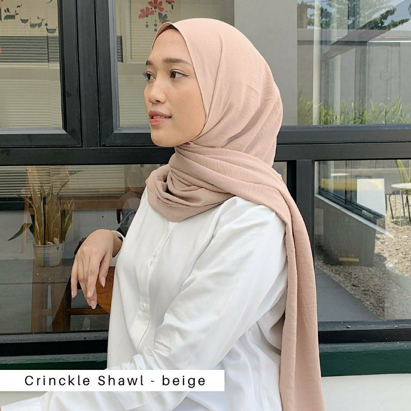 CRINCKLE SHAWL / Pashmina Crinckle Airflow