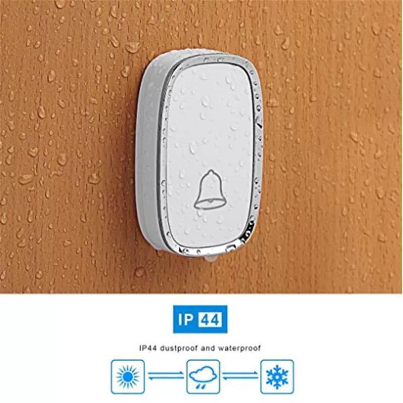 Bel Rumah Wireless Door Bell Waterproof Pintu 2 Receiver 4.9