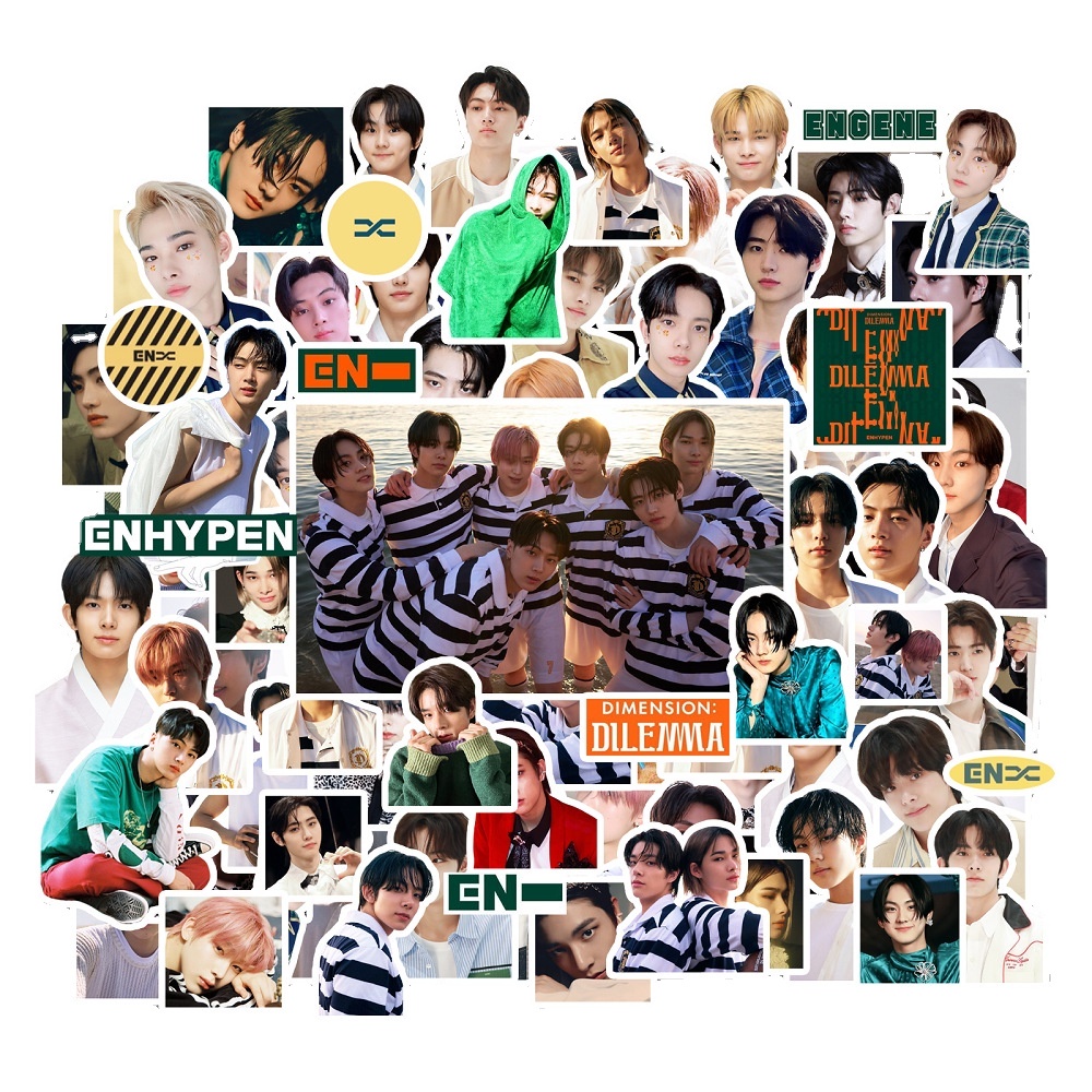 100pcs Stiker Kpop ENHYPEN DIMENSION DILEMMA DIY Untuk Jurnal / Scrapbook / Koper / Diary