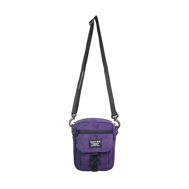 YESZY.MFG Shoulder Bag Buckle Corduroy Purple