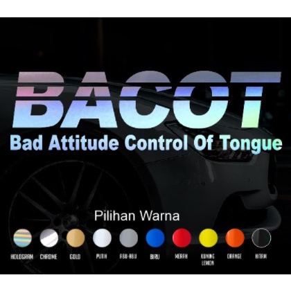 STIKER BACOT HOLOGRAM DAN WARNA SOLID CUTTING STICKER KEREN