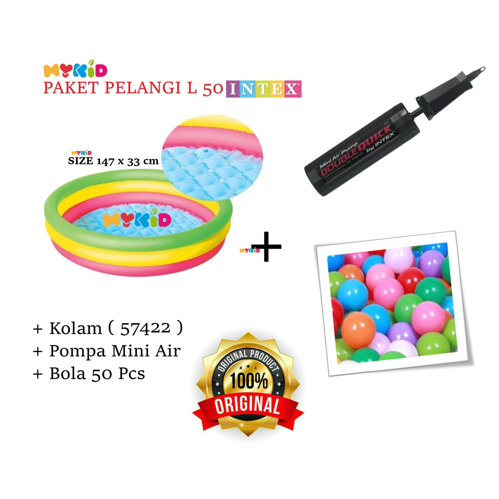 KOLAM RENANG INTEX KOLAM RENANG PELANGI JUMBO INTEX 57412 57422 / INTEX RING 58439 58449 ETC
