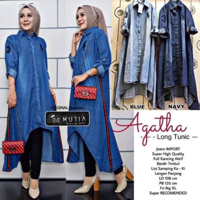 Agatha long tunik by mutia