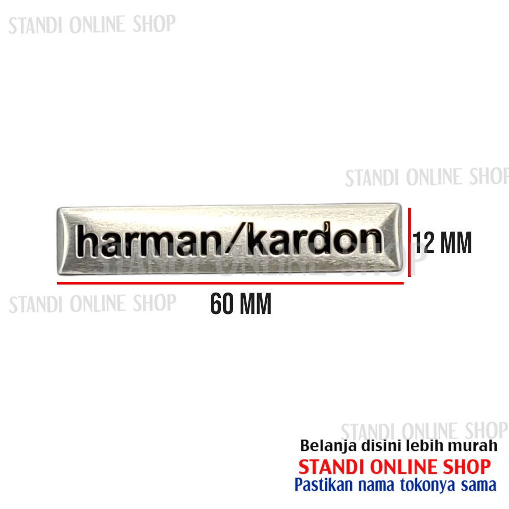 Emblem Aluminium Sticker Decals 3D Logo Harman Kardon Audio Speaker