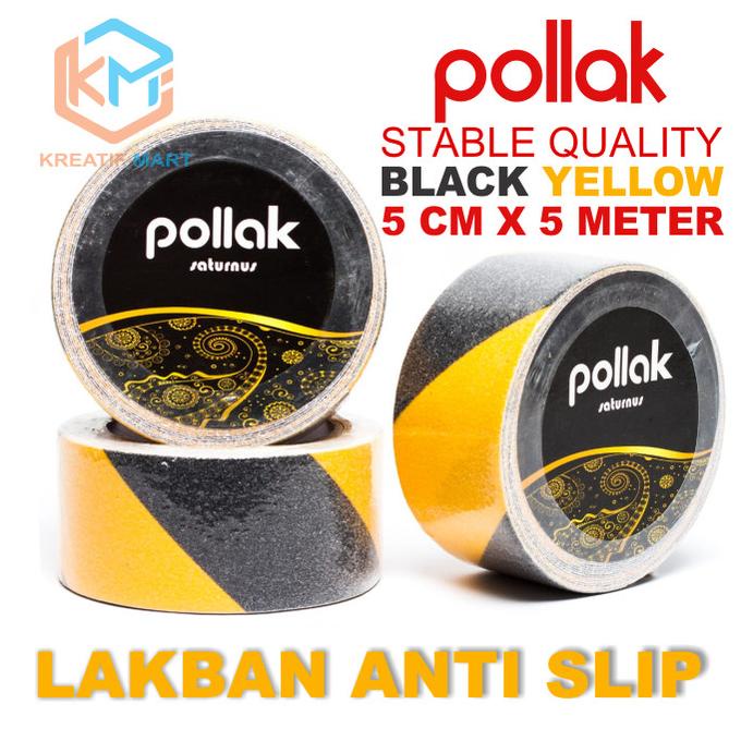 

Lakban Lantai Anti Slip Pollak Safety Walk Tape Anti Licin 5cm X 5m