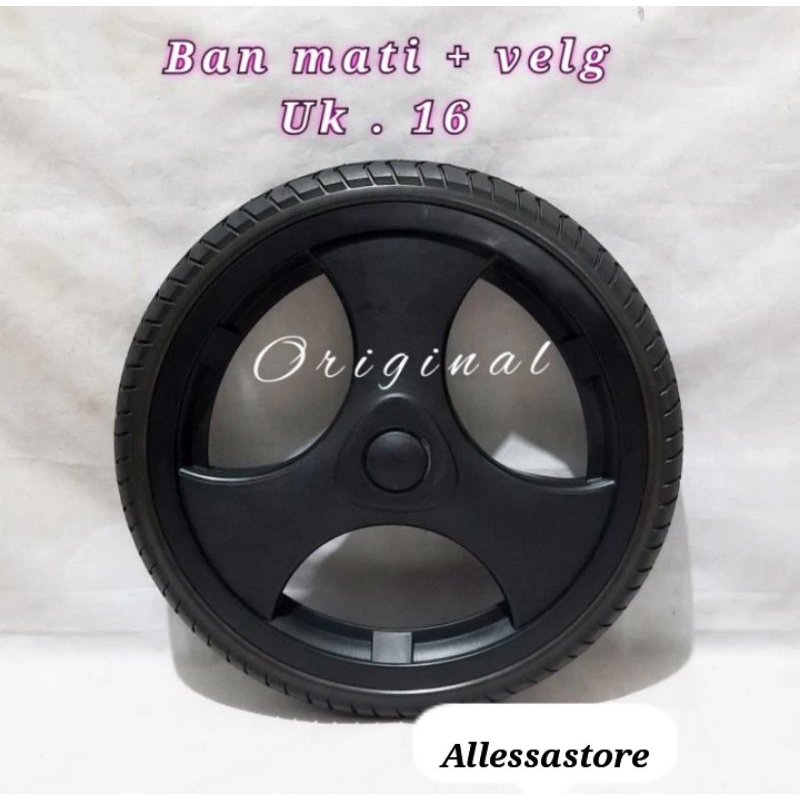 ban mati + velg kursi roda uk 16