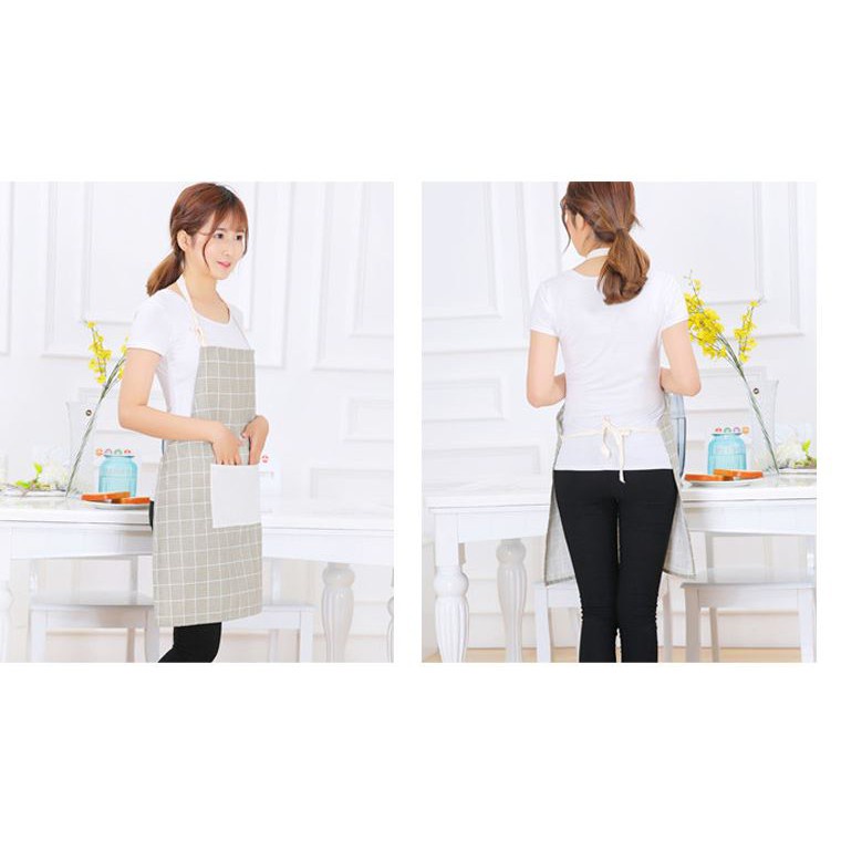 BABY STORE01 - Celemek Masak Celemek Kain Katun Apron Masak Korea Home Apron Hl0005