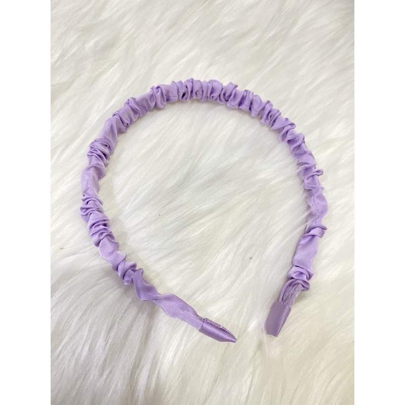 Bando scrunchie korea-Ungu muda scrunchie