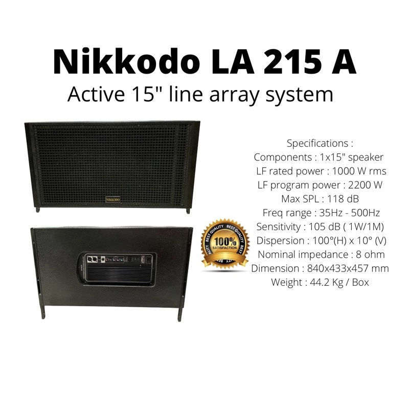 speaker aktif line array 15 inch nikkodo . active 15 inch line array nikkodo