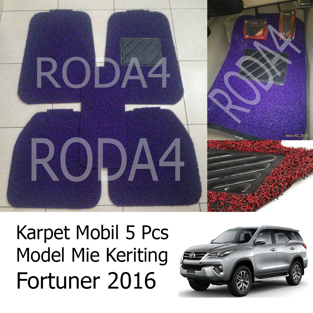 Karpet Mobil / Car Carpet / Floor Mats Universal Model Mie Keriting All New Fortuner 2016
