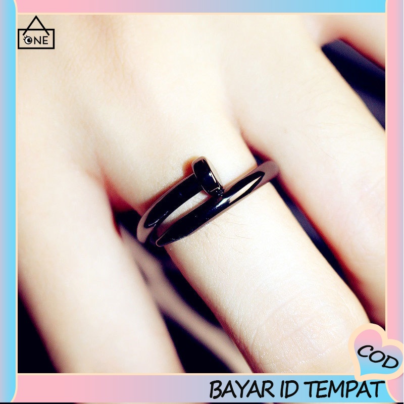 COD❤1PC Korea Sekrup Cincin Hadiah Ulang Tahun Pembukaan Aksesoris Mode A one