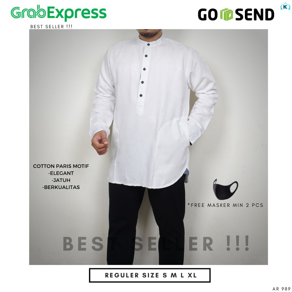  BAJU  KOKO  PUTIH PANJANG ELEGANT  BERKUALITAS Shopee Indonesia