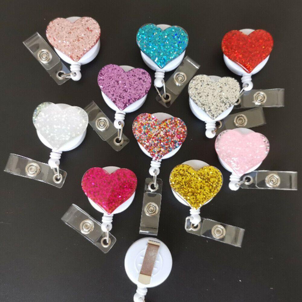 Lanfy Heart Badge Holder Tahan Lama ID Card Perawat Dokter Kartu Nama Name Tag Holder