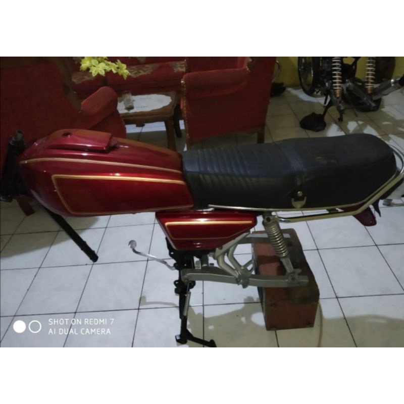 baju set rangka gl 100 merah tanpa arm skok n fostep