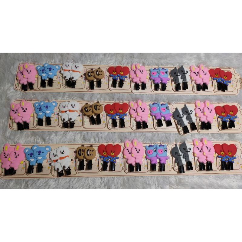 JEPIT RAMBUT BTS BT21 / IKAT RAMBUT BTS BT21 BANGTAN/ JEPIT RAMBUT KPOP/ 1 PASANG ISI 2 PCS