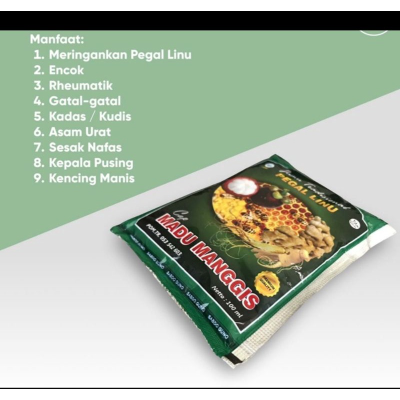 

Jamu pegallinu cap madu manggis