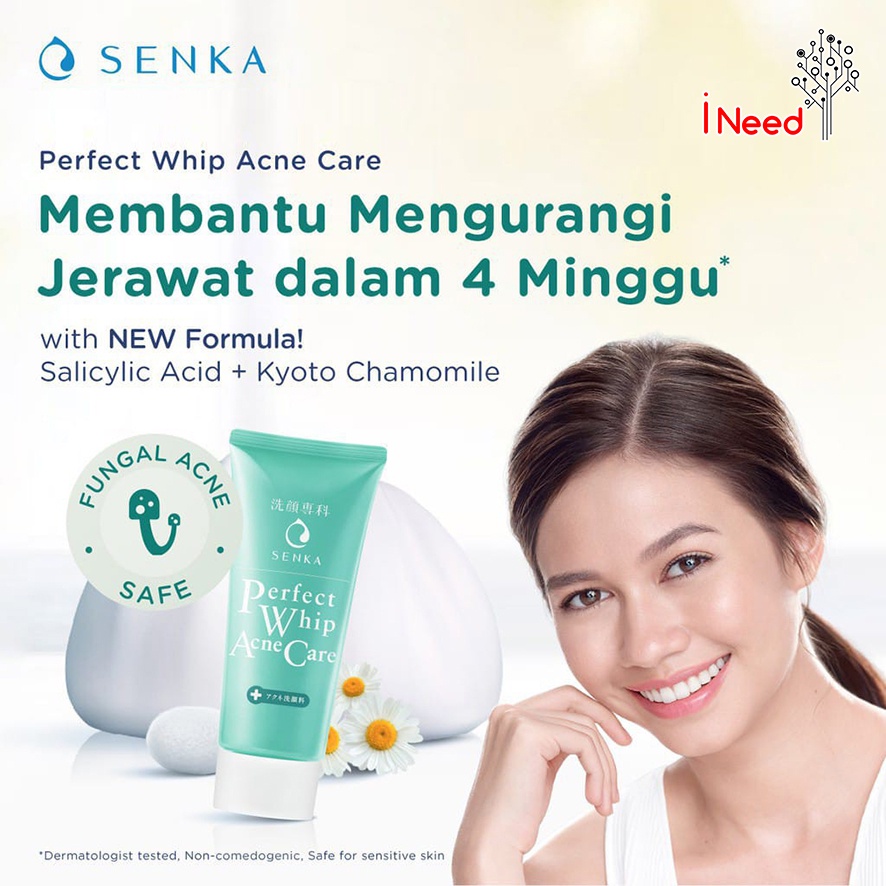 (INEED) (Acne Care 50gr) SENKA - Perfect Whip Acne Care 50gr (Untuk Kulit Berjerawat)