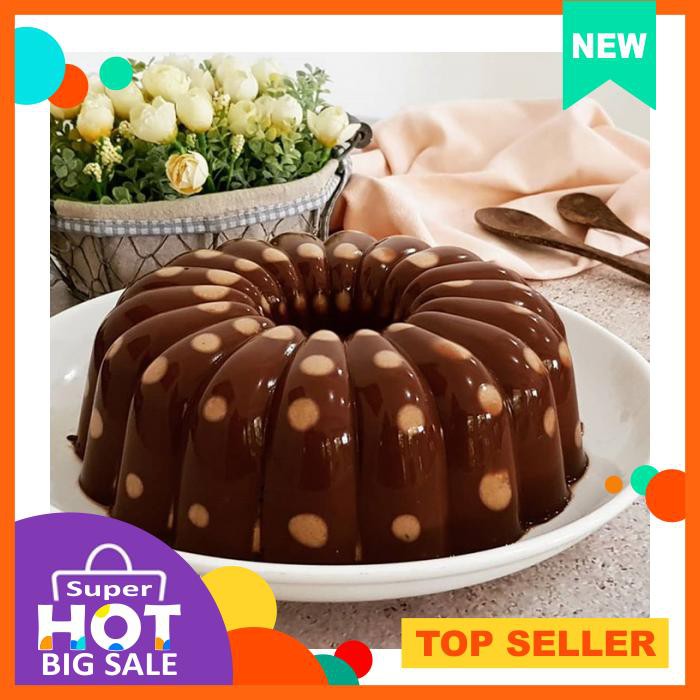 Loyang Plastik Puding Polkadot /Cetakan Puding / Agar Gelombang 22Cm - Peralatan Dapur - Cetakan Es