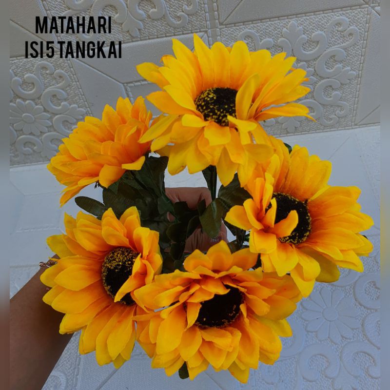 Bunga MATAHARI BESAR / SUNFLOWER Bunga Artificial [ TANPA POT]-3