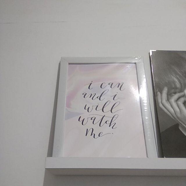 Promoooo!!! 1 Buah Wall Decor Frame Fiber A4 - Quotes Life Series Hiasan Dinding Shabby Chic