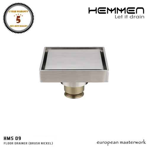 Hemmen Penyaring Air Kamar Mandi / Floor Drain Brush Nickel HMS 09