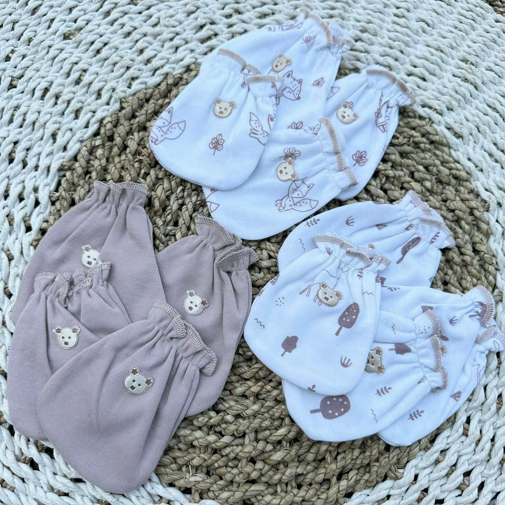 3 PCS sarung tangan 3 PCS sarung kaki bayi baru lahir