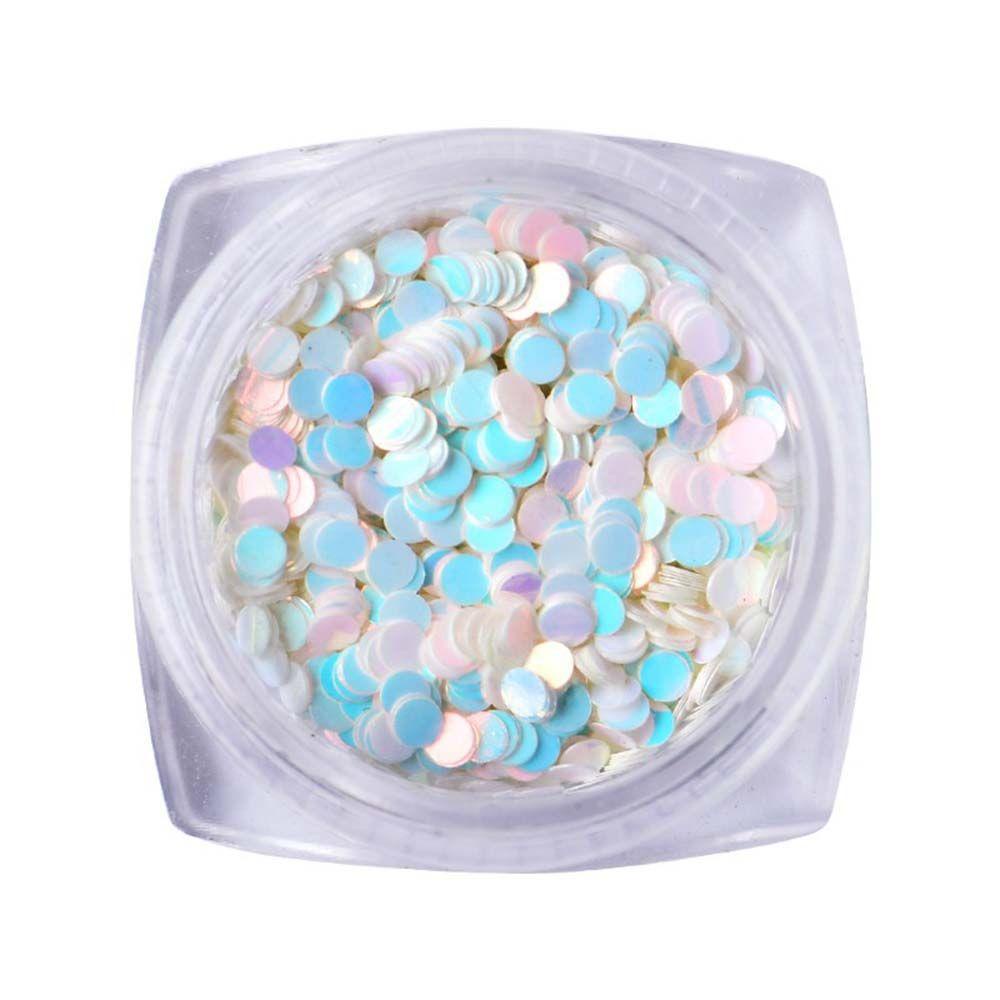 AUGUSTINA Agustina Round Nail Art Sequin Ultra-Tipis Bentuk Bulat Simfoni Pesona DIY Nail Art Stiker