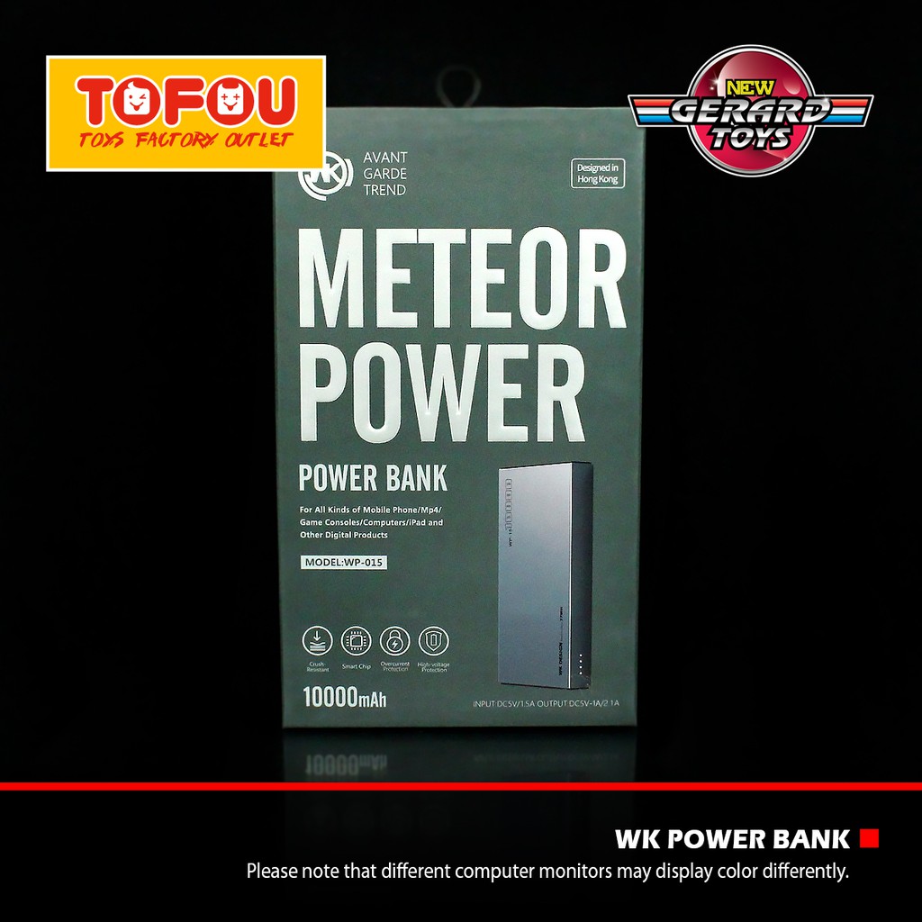 WK Design Power Bank 10000mah Meteor WP-015 Tarnish Original Murah