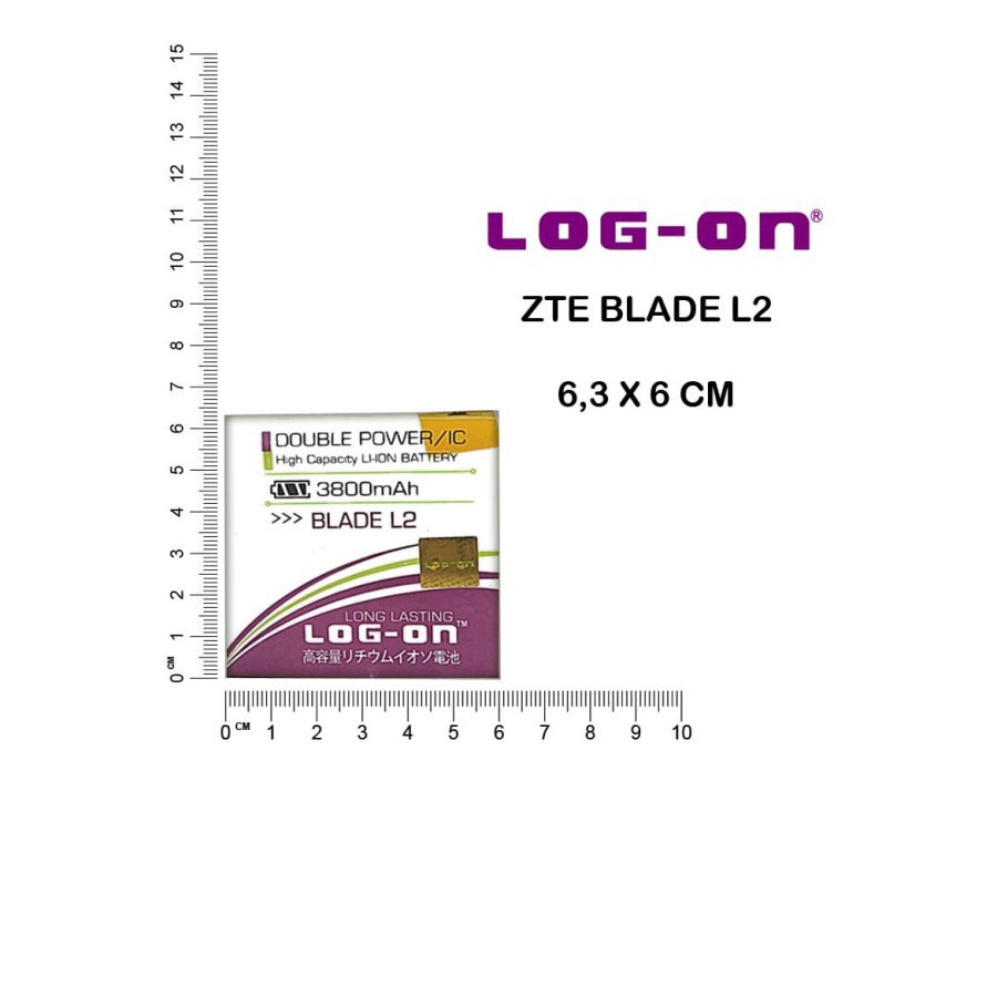 BATERAI ZTE BLADE L2 - LOG ON ORIGINAL DOUBLE POWER BATTERY