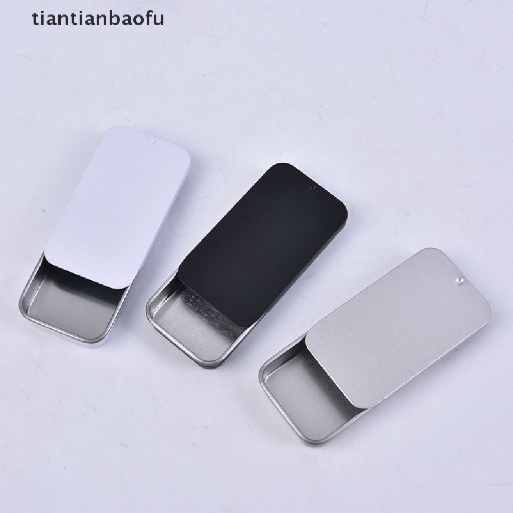 [tiantianbaofu] 1PC Mini Iron Box Slide Cover Storage Box Wedding Portable Tin Boxes Container Boutique