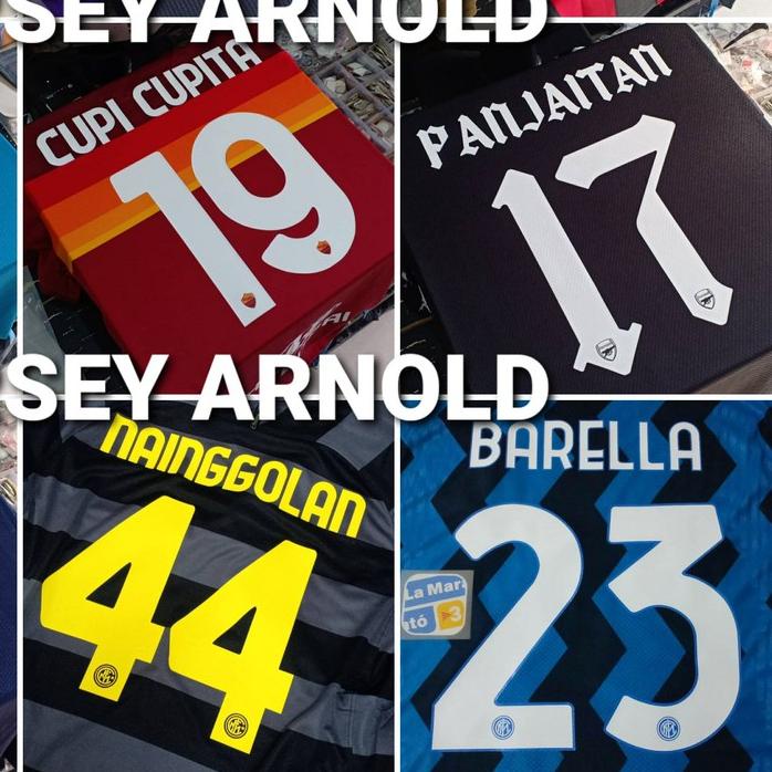 NAMESET JERSEY FONT JERSEY NAME SET JERSEY CUTTING POLYFLEX