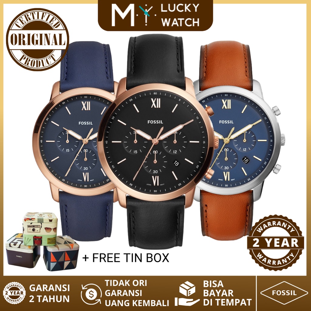 [ Original - Garansi 2 Thn ] FS5381 FS5454 FS5453 Jam Tangan Pria Neutra Chronograph Aktif Casual Fo