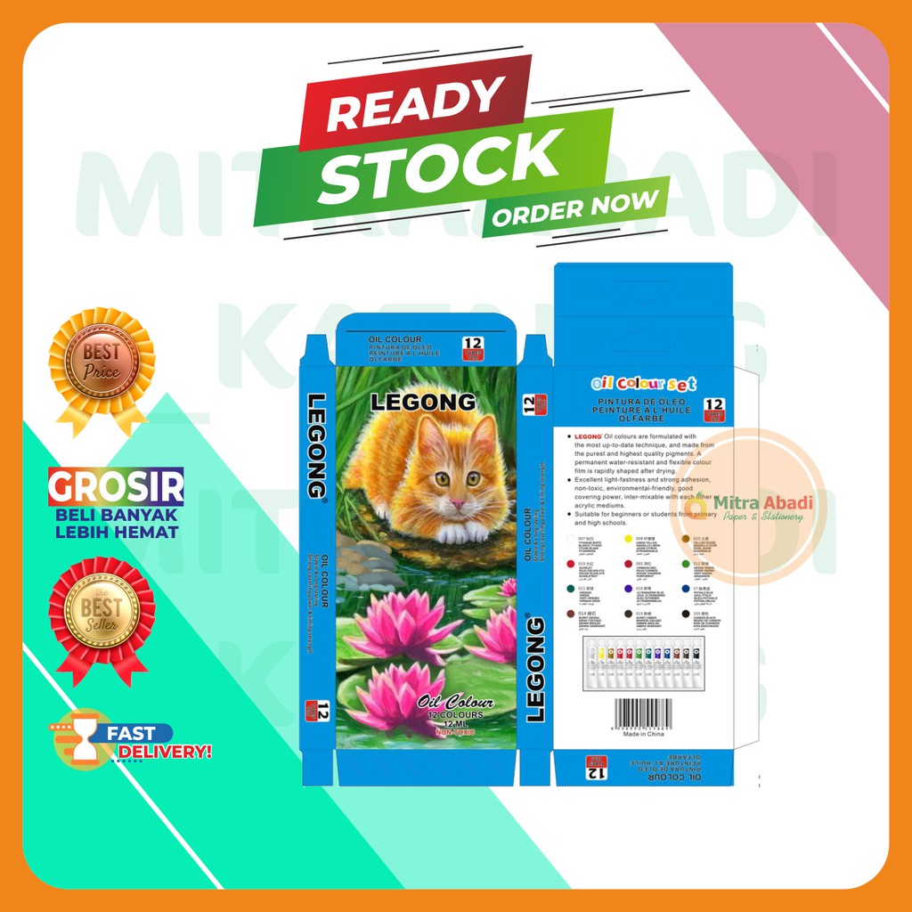 

CAT MINYAK LEGONG 12 WARNA 12ML