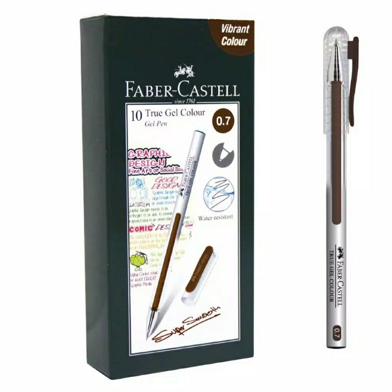 

Faber-Castell Pulpen/Ballpoint True Gel 0.70mm Dark Brown Ink (pcs)