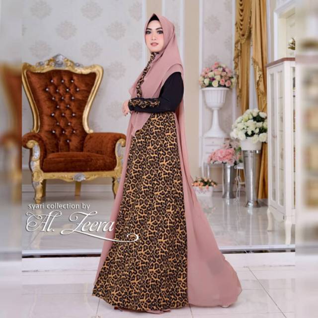 READY SIAP KIRIM GAMIS SYAR'I FEYYA SET BY AL ZEERA