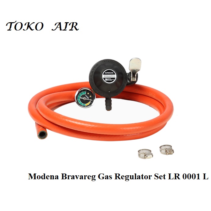 Modena Bravareg Gas Regulator Set LR 0001 L / Regulator dan Selang Modena