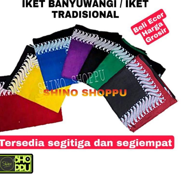 LANGSUNG KIRIM.. Udeng Banyuwangi/Iket Banyuwangi/Ikat kepala Jaranan segi empat & segitiga