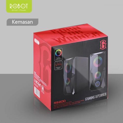 SPEAKER AKTIF GAMING ROBOT RS200 E-Sport 3.5mm AUX With Dual Channel Stereo